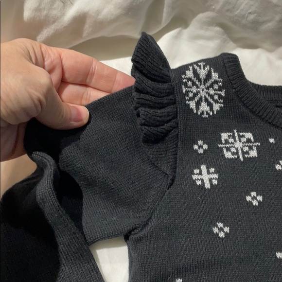 Gymboree 4t black snowflake sweater dress NWT - Picture 3 of 9